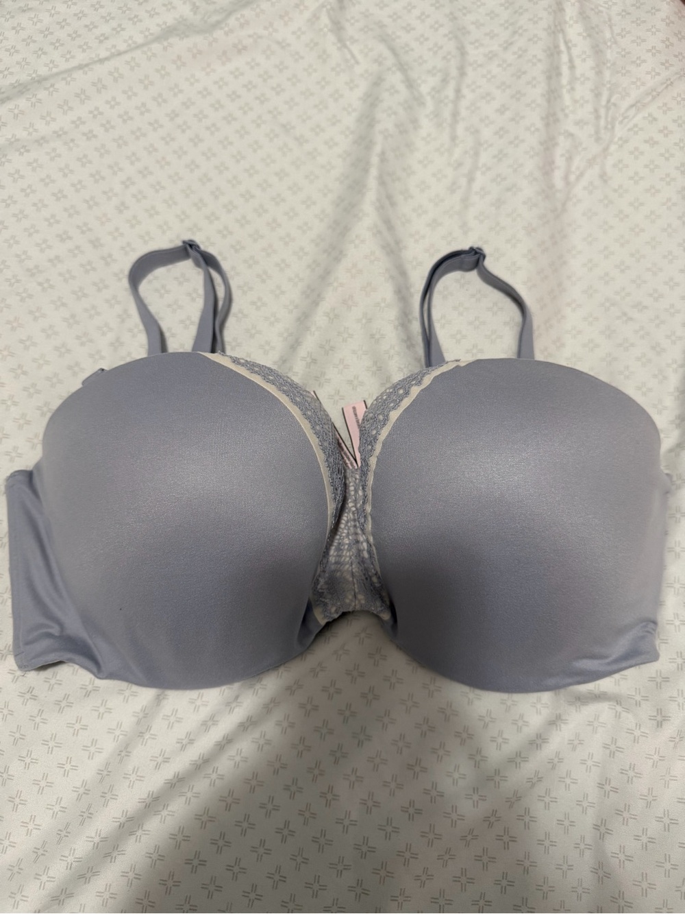 Victoria's Secret Light Lavender Lace-Trim Push-Up Bra